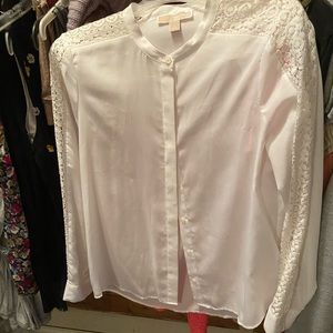 Long sleeve lace blouse